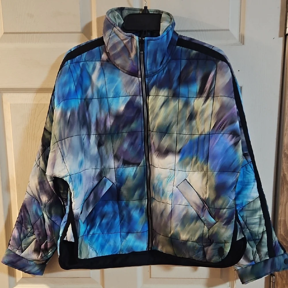 FP MOVEMENT Free People Pippa Printed Packable Puffer Jacket: NEW WITH TAGS: XS
